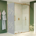Sandblast aplicado en vidrio con decoración personalizada.