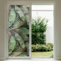 Sandblast impreso aplicado en vidrio con decoración personalizada.