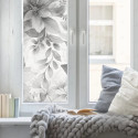 Sandblast impreso aplicado en vidrio con decoración personalizada.