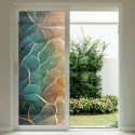Sandblast impreso aplicado en vidrio con decoración personalizada.