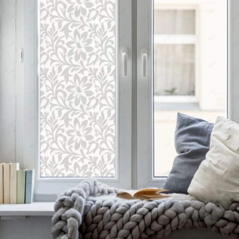 Sandblast impreso aplicado en vidrio con decoración personalizada.