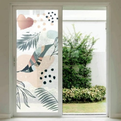 Sandblast impreso aplicado en vidrio con decoración personalizada.