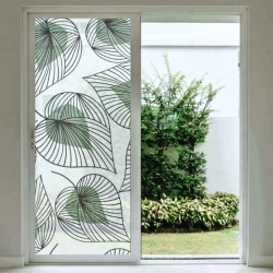 Sandblast impreso aplicado en vidrio con decoración personalizada.