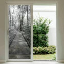 Sandblast impreso aplicado en vidrio con decoración personalizada.