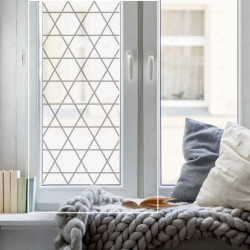 ▶︎ Sandblast Decorativo Impreso para Ventana - Patrón Rombos y Lineas