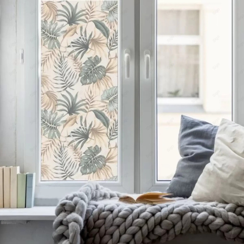 Sandblast impreso aplicado en vidrio con decoración personalizada.