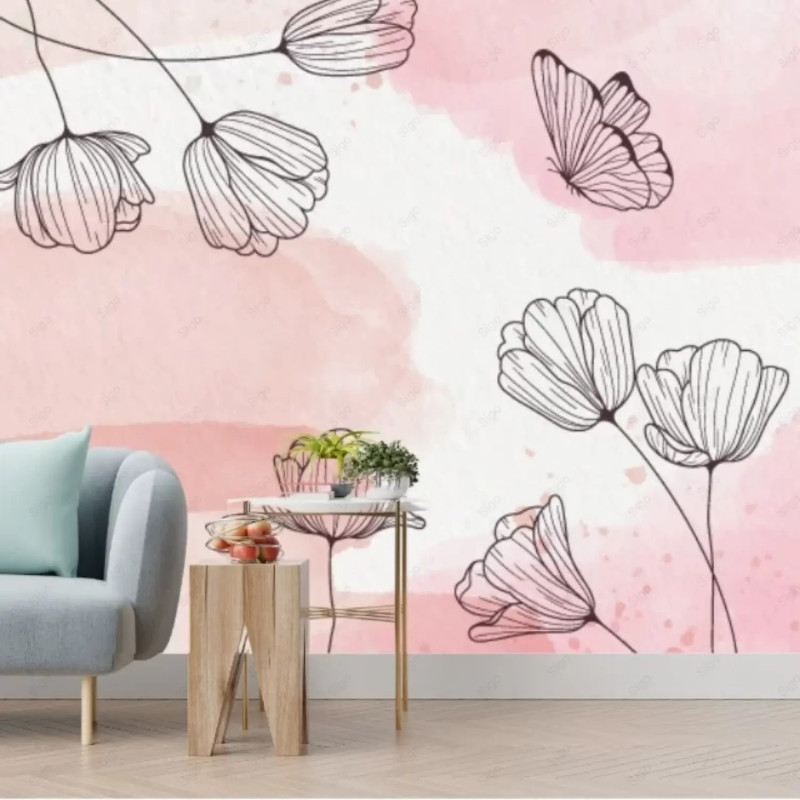 Vinil impreso aplicado en paredes con decoración personalizada.