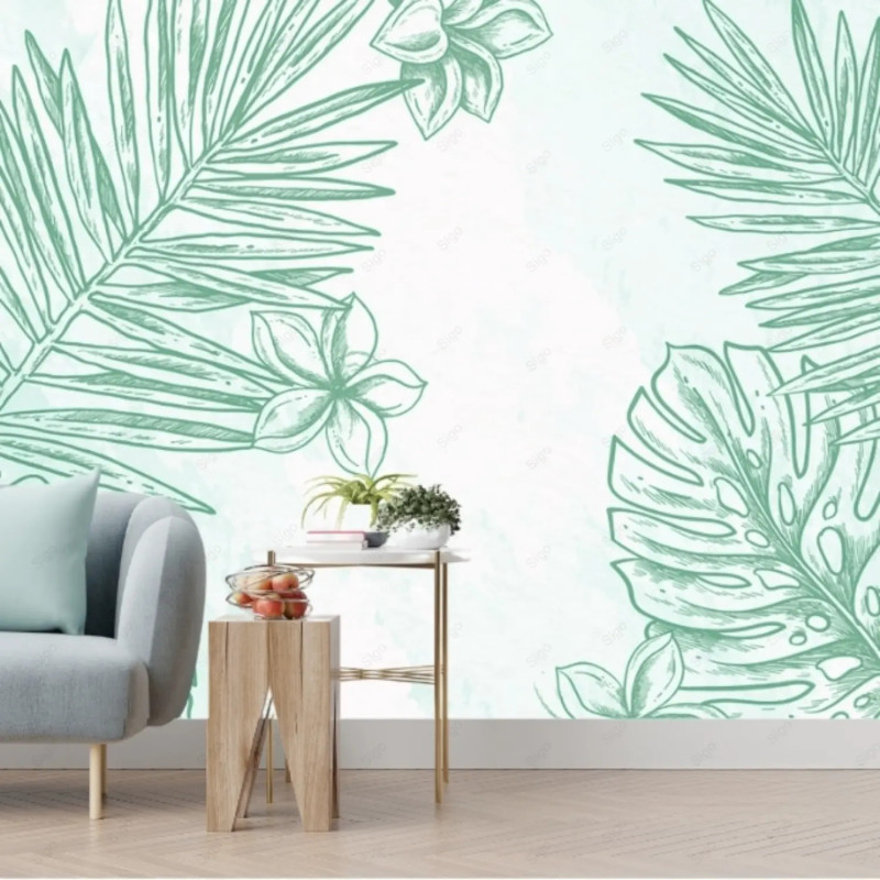 Vinil impreso aplicado en paredes con decoración personalizada.