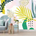 Vinil impreso aplicado en paredes con decoración personalizada.