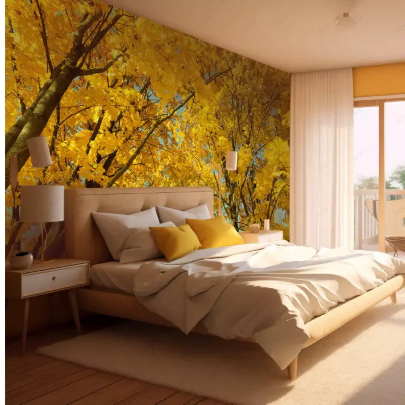 Vinil impreso aplicado en paredes con decoración personalizada.