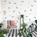 vinil impreso y troquelado aplicado en pared con decoración personalizada.