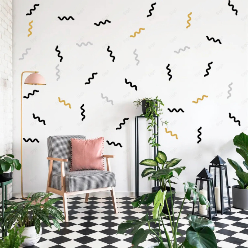 vinil impreso y troquelado aplicado en pared con decoración personalizada.