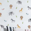 vinil impreso y troquelado aplicado en pared con decoración personalizada.
