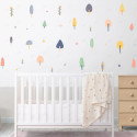 vinil impreso y troquelado aplicado en pared con decoración personalizada.