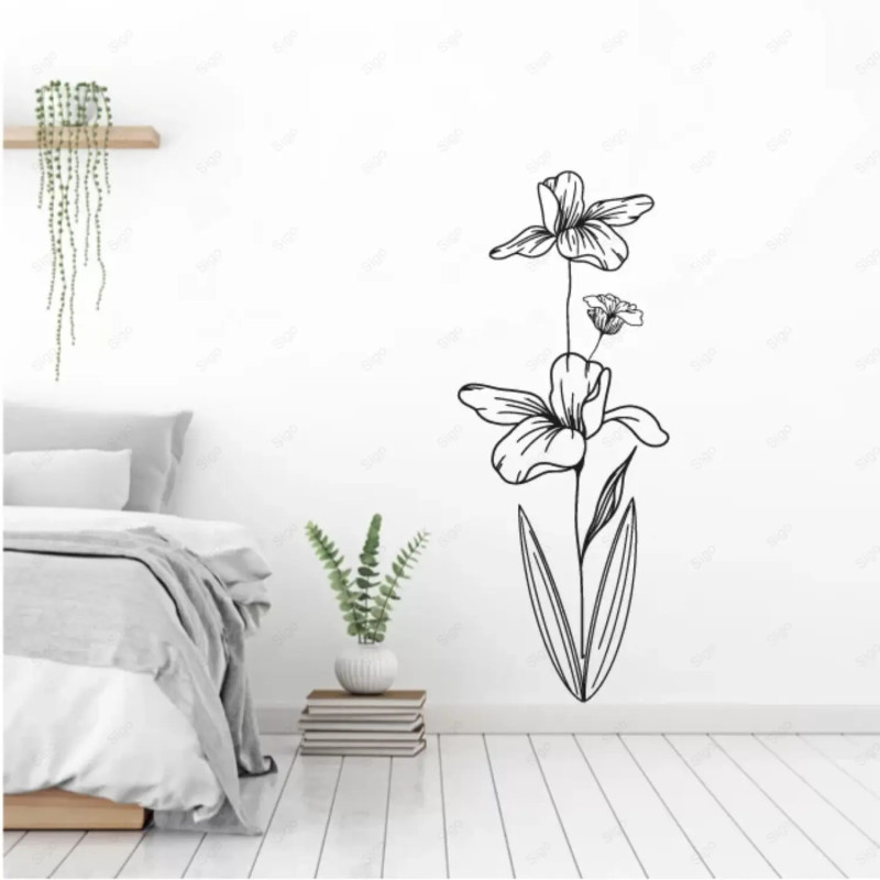vinil impreso y troquelado aplicado en pared con decoración personalizada.