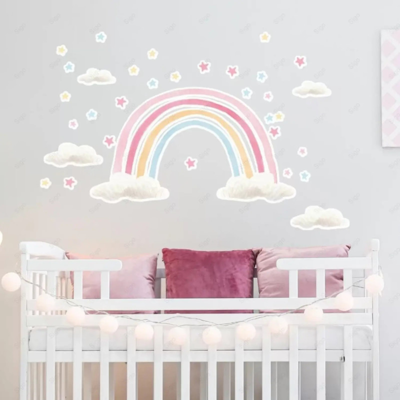 vinil impreso y troquelado aplicado en pared con decoración personalizada.