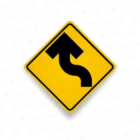 ‣ Rótulo Vial: Precaución Curva Sinuosa Izq. | SIGO