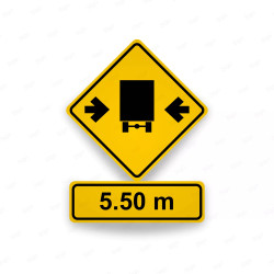 ‣ Rótulo Vial Advertencia - Anchura Libre | Cod. SP -  24 | Sigo