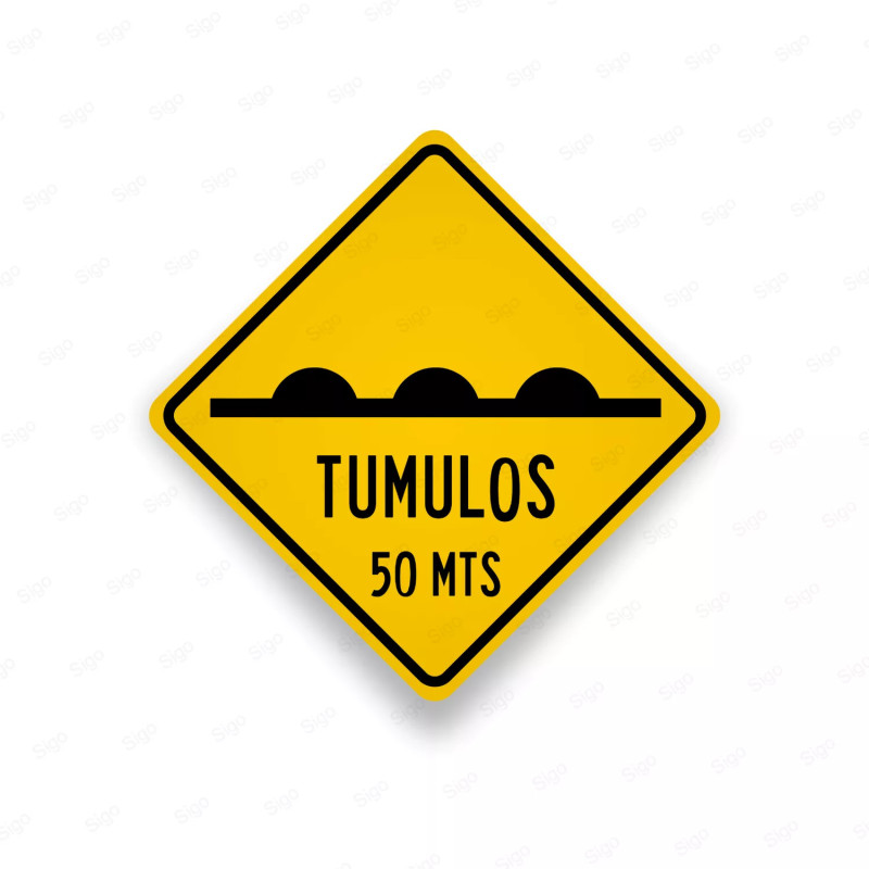 ‣ Rótulo Vial Advertencia - Tópe 50 mts... | SIGO
