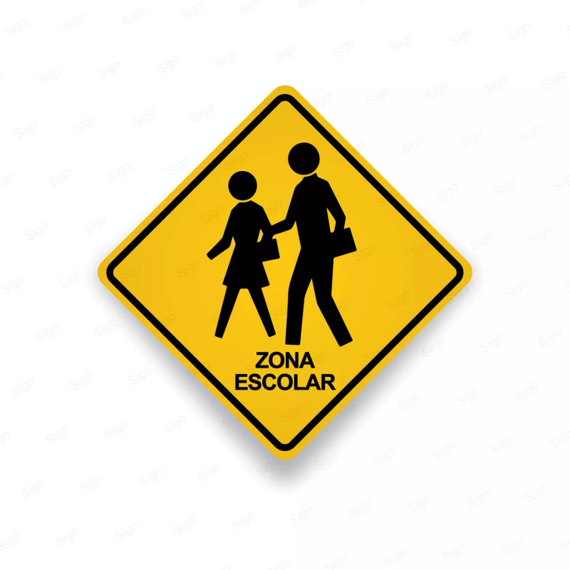 ‣ Rótulo Vial Zona Escolar | Seguridad | SIGO
