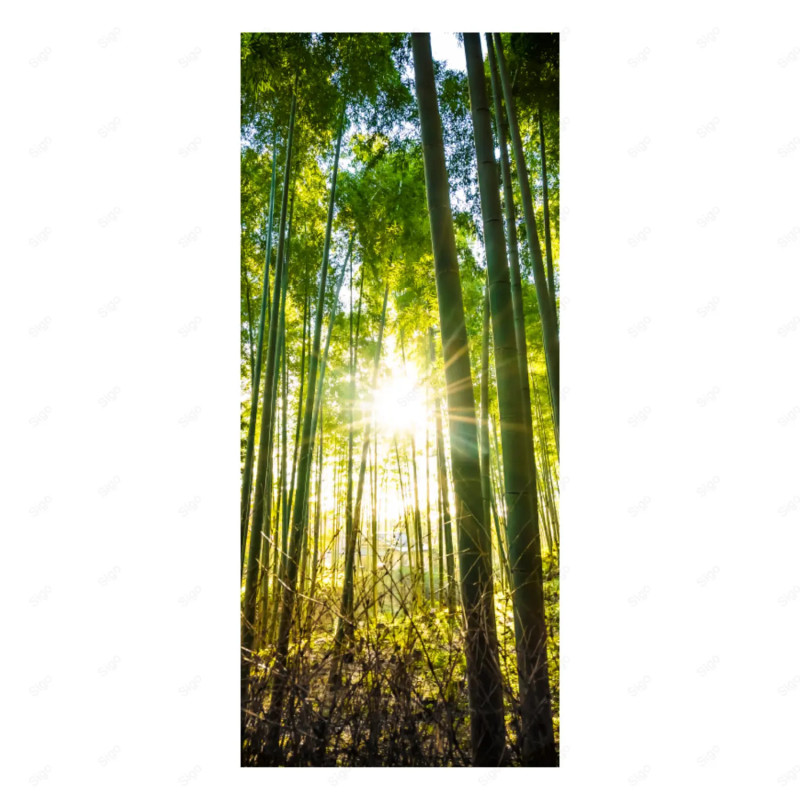 Vinil impreso aplicado en madera con decoración personalizada.