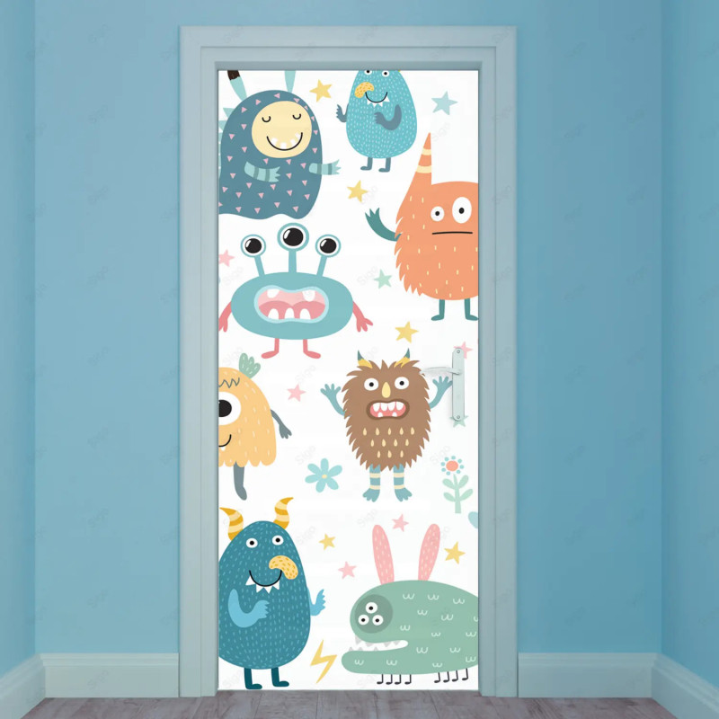 ‣ Vinil Adhesivo para Puertas - Monstruos Div... | SIGO