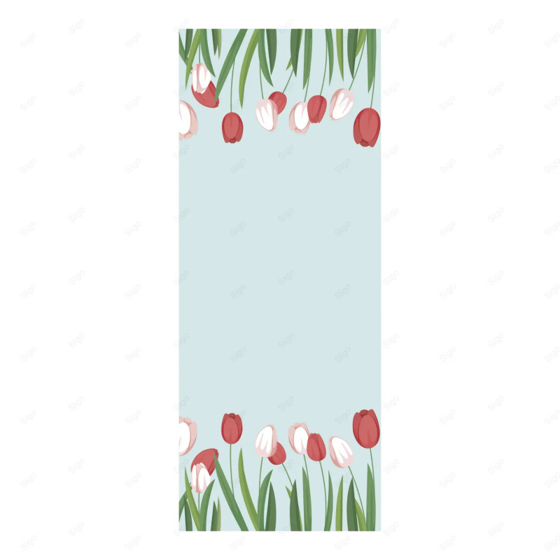 Vinil impreso aplicado en madera con decoración personalizada.