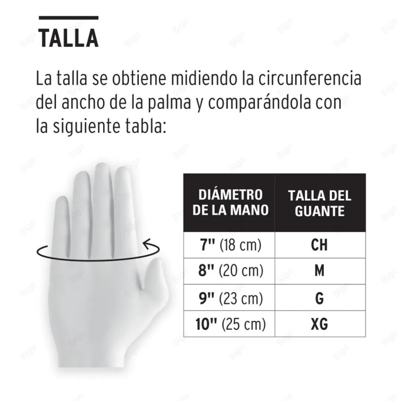 Guantes de Látex Industriales, G, Truper, Protección de Manos