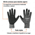Guantes de Nylon Recubiertos de Nitrilo Arenoso, S, Truper, Protección de Manos