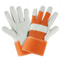 Guantes de Piel de Res y Dorso de Loneta, Truper, Protección de Manos