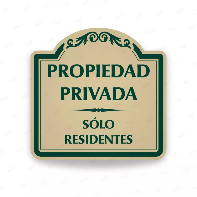 ‣ Rótulo Vial Residencial - Sólo Residentes... | SIGO