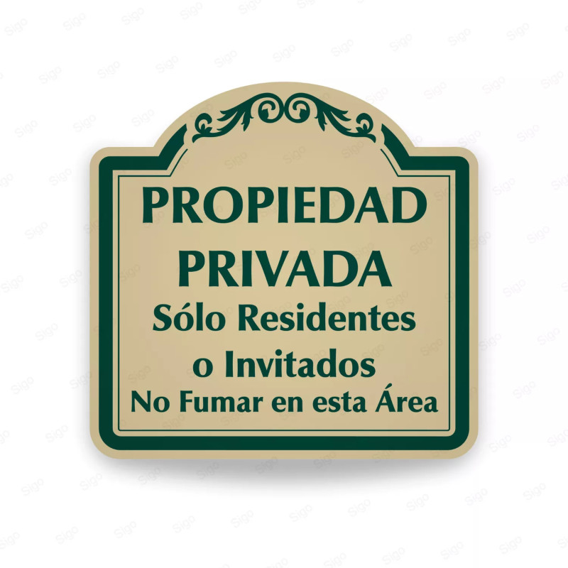 ‣ Rótulo Vial Residencial: Propiedad Privada... | SIGO