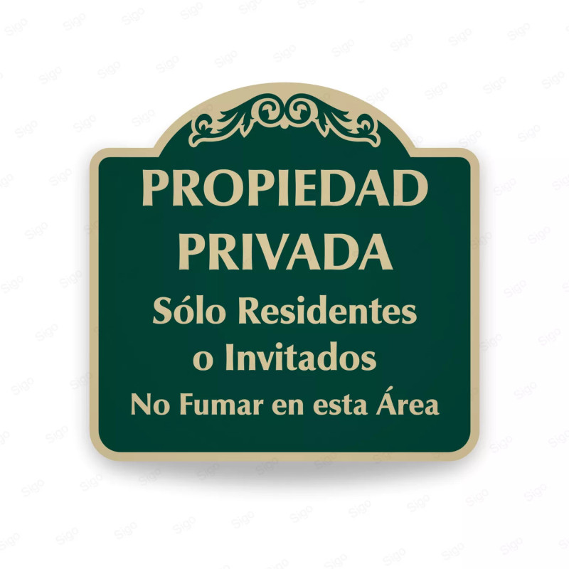 ‣ Rótulo Vial Residencial: Propiedad Privada... | SIGO