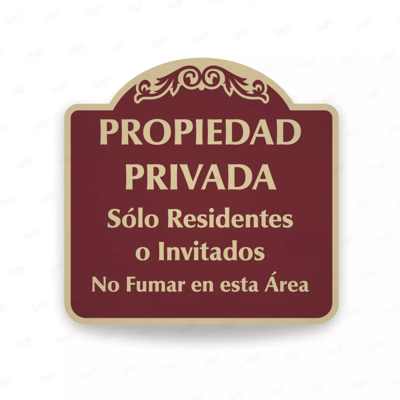 ‣ Rótulo Vial Residencial: Propiedad Privada... | SIGO