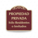 ‣ Rótulo Vial Residencial - Propiedad Privada... | SIGO