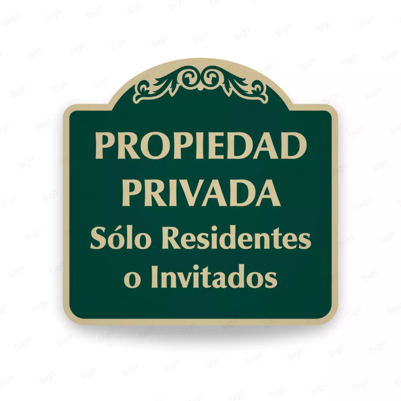‣ Rótulo Vial Residencial - Propiedad Privada... | SIGO