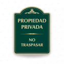 ‣ Rótulo Vial: Propiedad Privada No Traspasar | SIGO