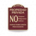 ‣ Rótulo Vial Residencial: Propiedad Privada... | SIGO