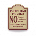 ‣ Rótulo Vial Residen... No Traspasar | SIGO