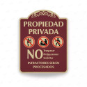 ‣ Rótulo Vial Residencial: Propiedad Privada... | SIGO