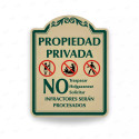 ‣ Rótulo Vial Residencial: Propiedad Privada... | SIGO