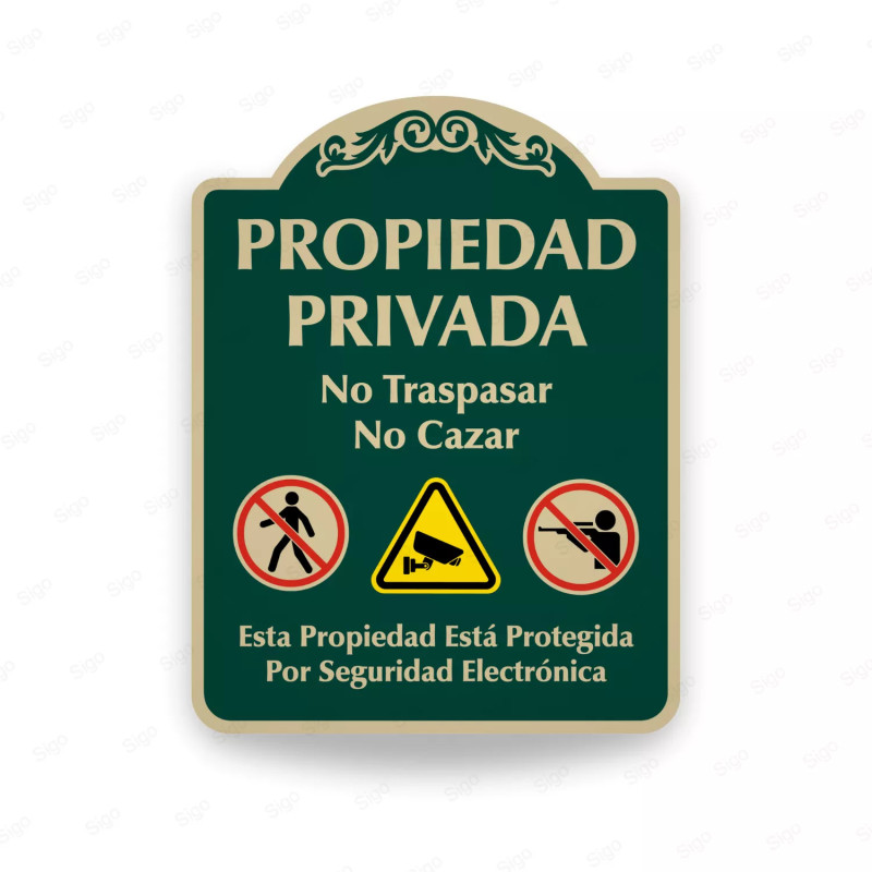 ‣ Rótulo Vial Residencial - Propiedad Privada... | SIGO