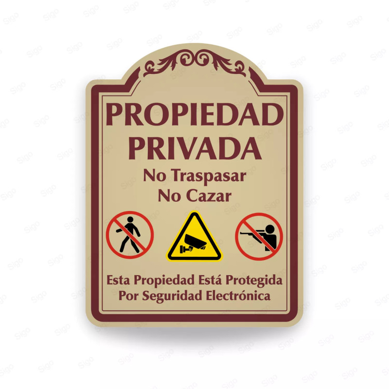 ‣ Rótulo Vial Residencial - Propiedad Privada... | SIGO