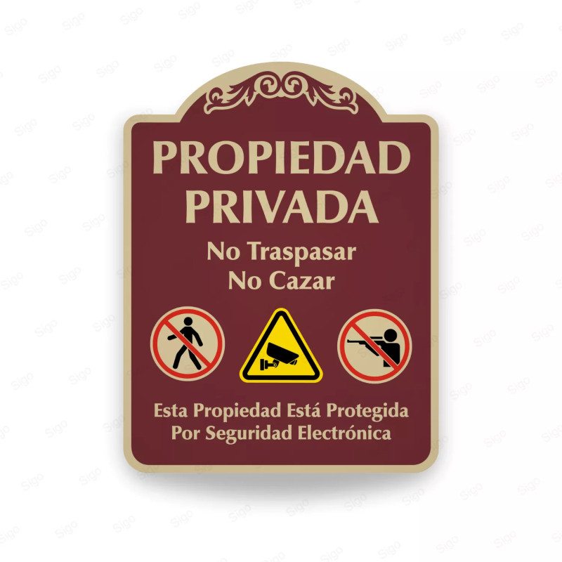 ‣ Rótulo Vial Residencial - Propiedad Privada... | SIGO