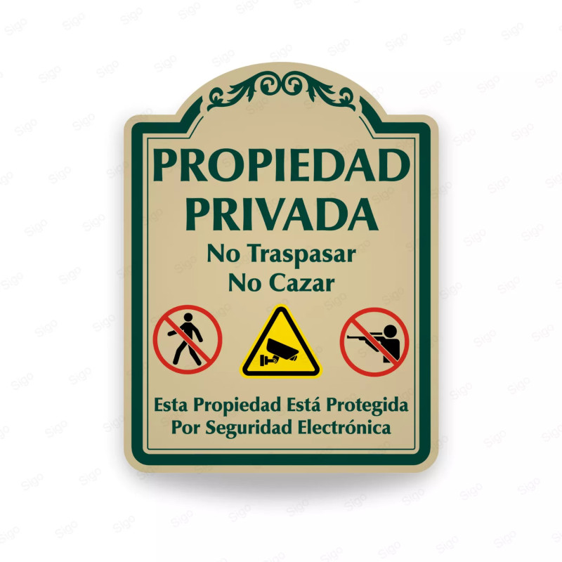 ‣ Rótulo Vial Residencial - Propiedad Privada... | SIGO
