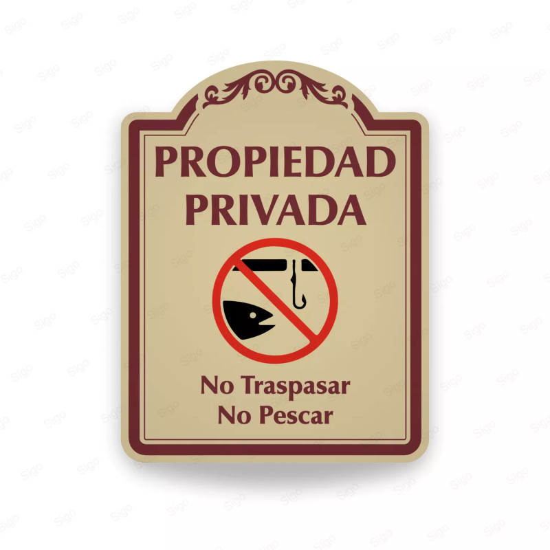 ‣ Rótulo Vial Residencial - No Traspasar... | SIGO