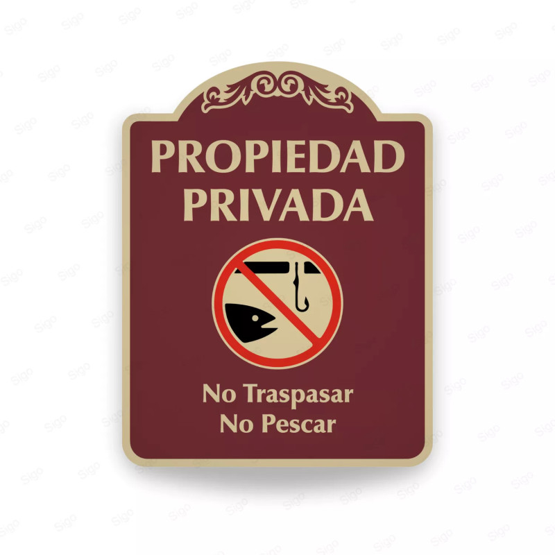 ‣ Rótulo Vial Residencial - No Traspasar... | SIGO
