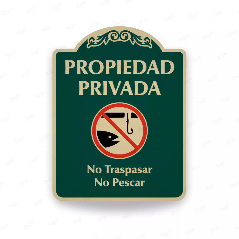 ‣ Rótulo Vial Residencial - No Traspasar... | SIGO