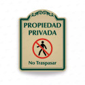‣ Rótulo Vial: Propiedad Privada No Traspasar | SIGO