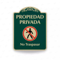 ‣ Rótulo Vial: Propiedad Privada No Traspasar | SIGO